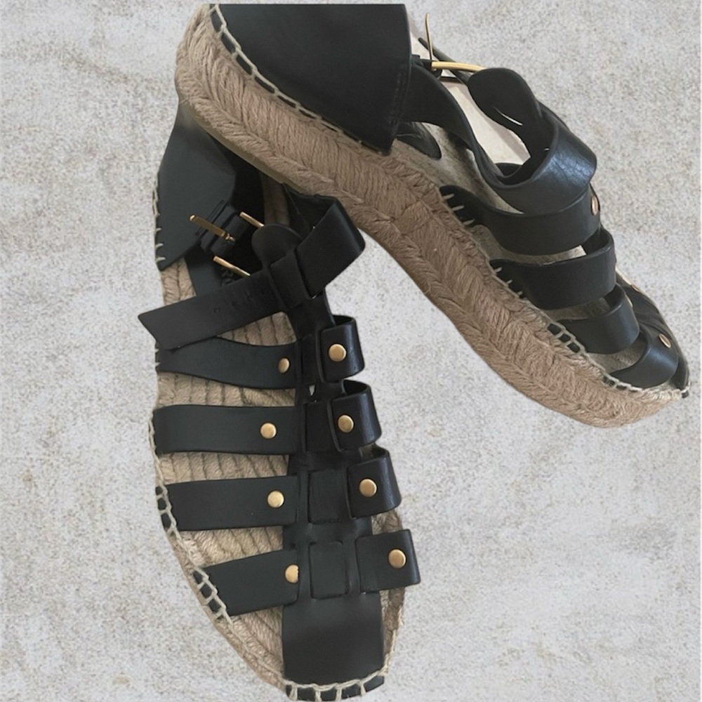 Tory Burch Fisherman Platform Espadrille Sandals - Picture 4 of 14